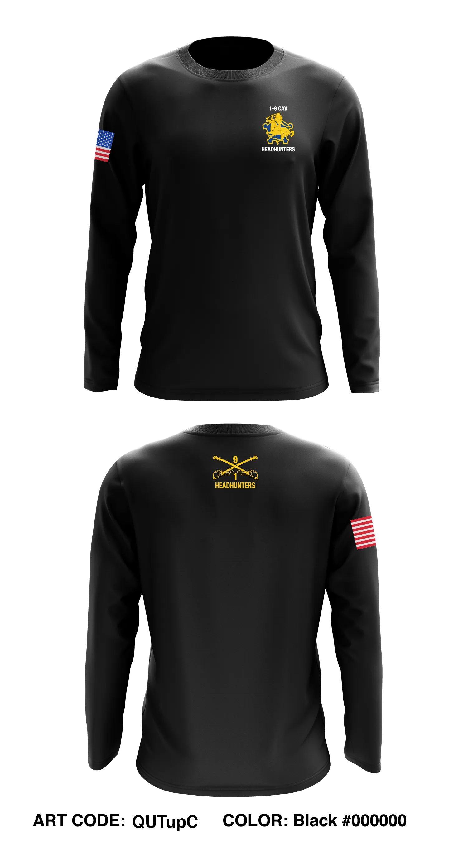 1st Battalion, 9th Cavalry Regiment Store 1 Core Men's LS Performance Tee - QUTupC