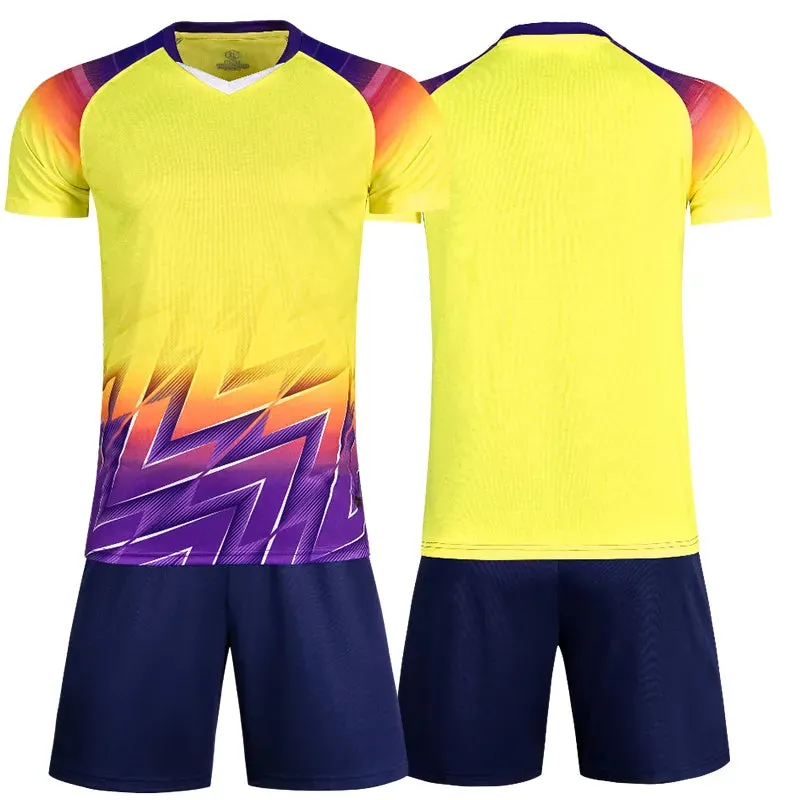 22/23 Custom Men Kids Soccer Jersey Set for Children Quick Drying Breathable Man Youth Team Club Training Football Uniform Set