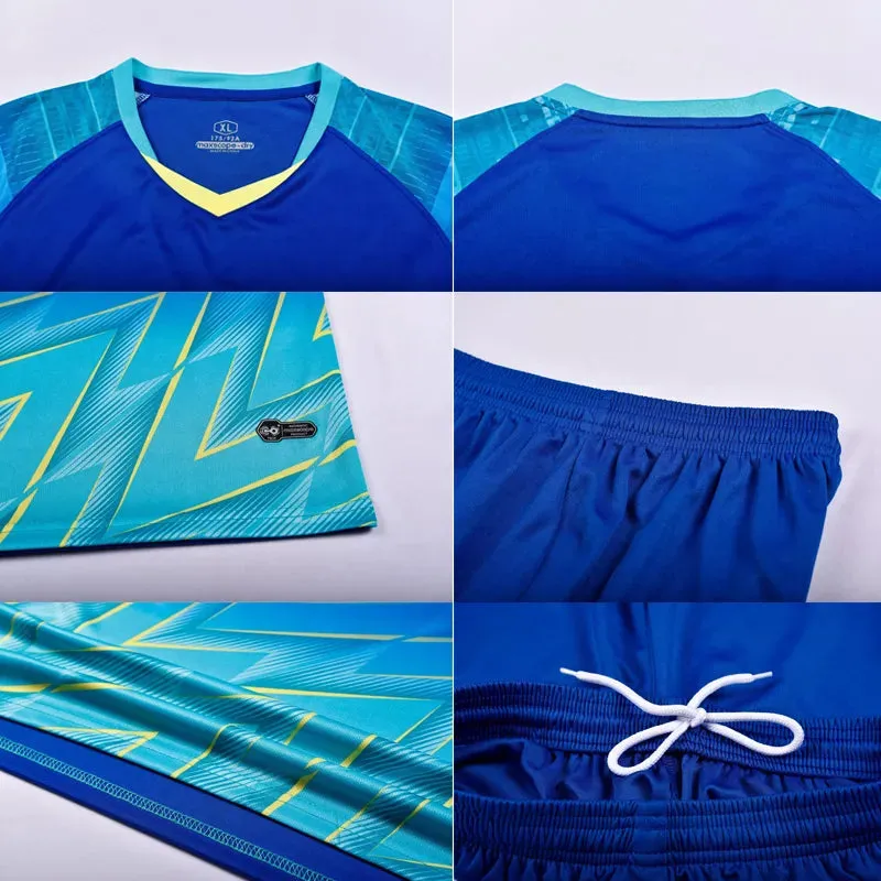 22/23 Custom Men Kids Soccer Jersey Set for Children Quick Drying Breathable Man Youth Team Club Training Football Uniform Set