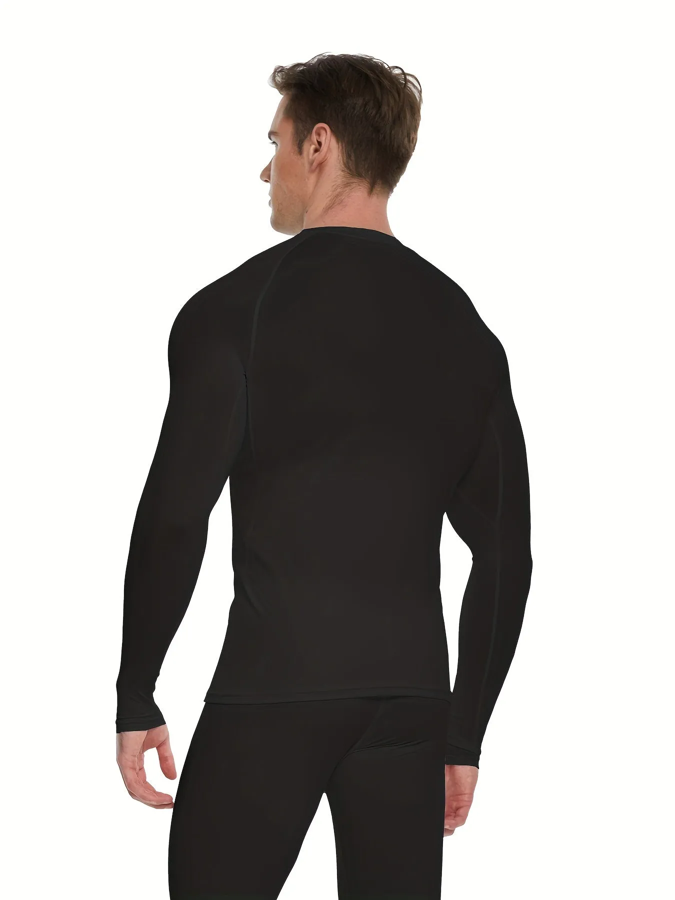 4pcs EliteFit Men's Performance Long Sleeve T-Shirts - Ultra Comfy, High Elastic, Quick Dry, Breathable, Moisture Wicking, Crew Neck Tops for Gym Training, Outdoor Activities, and Everyday Wear