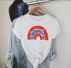 4th Of July Rainbow Shirt | Unisex Crew