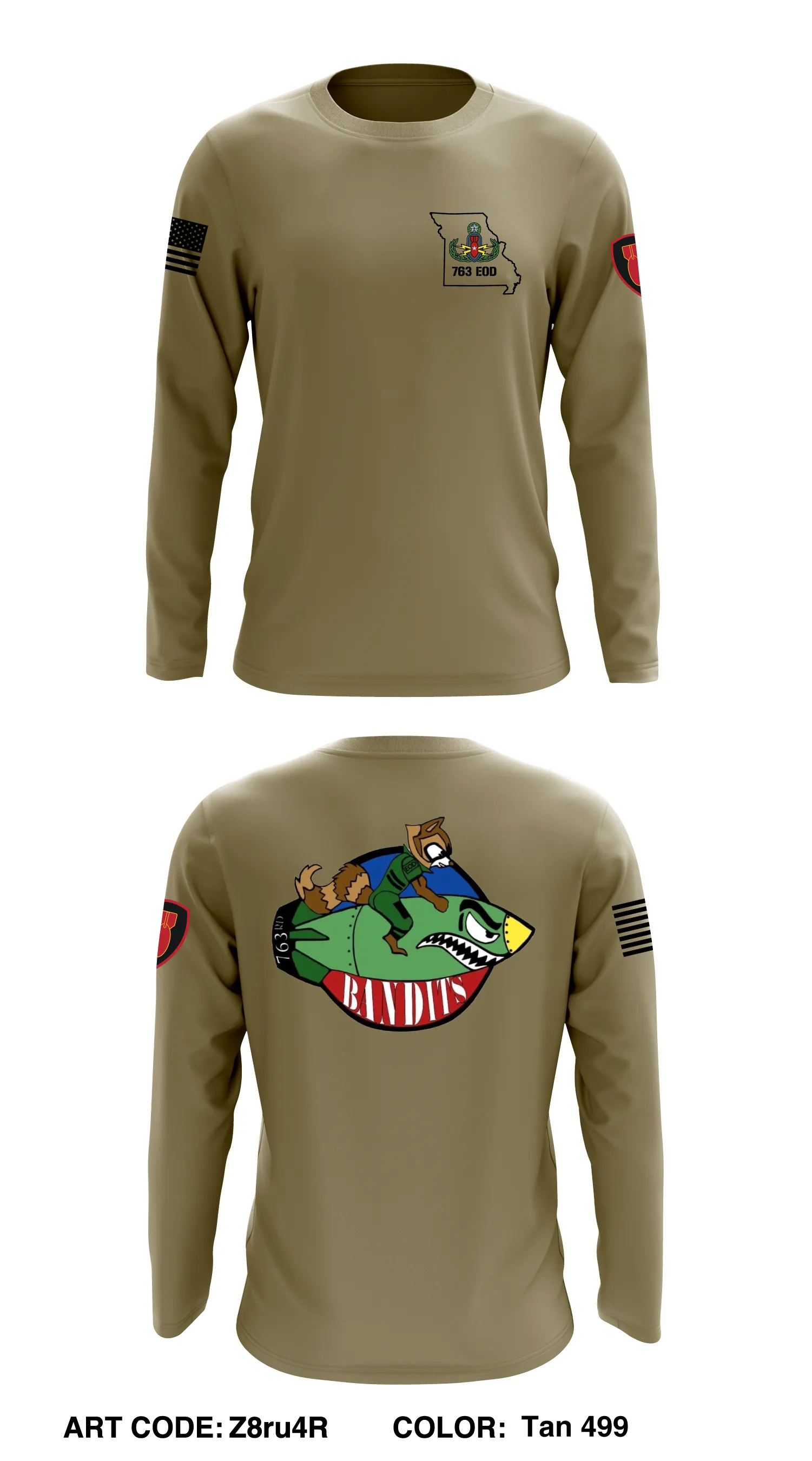 763 EOD Core Men's LS Performance Tee - Z8ru4R