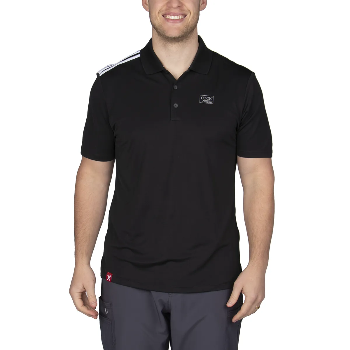 Adidas 3 Stripe Polo