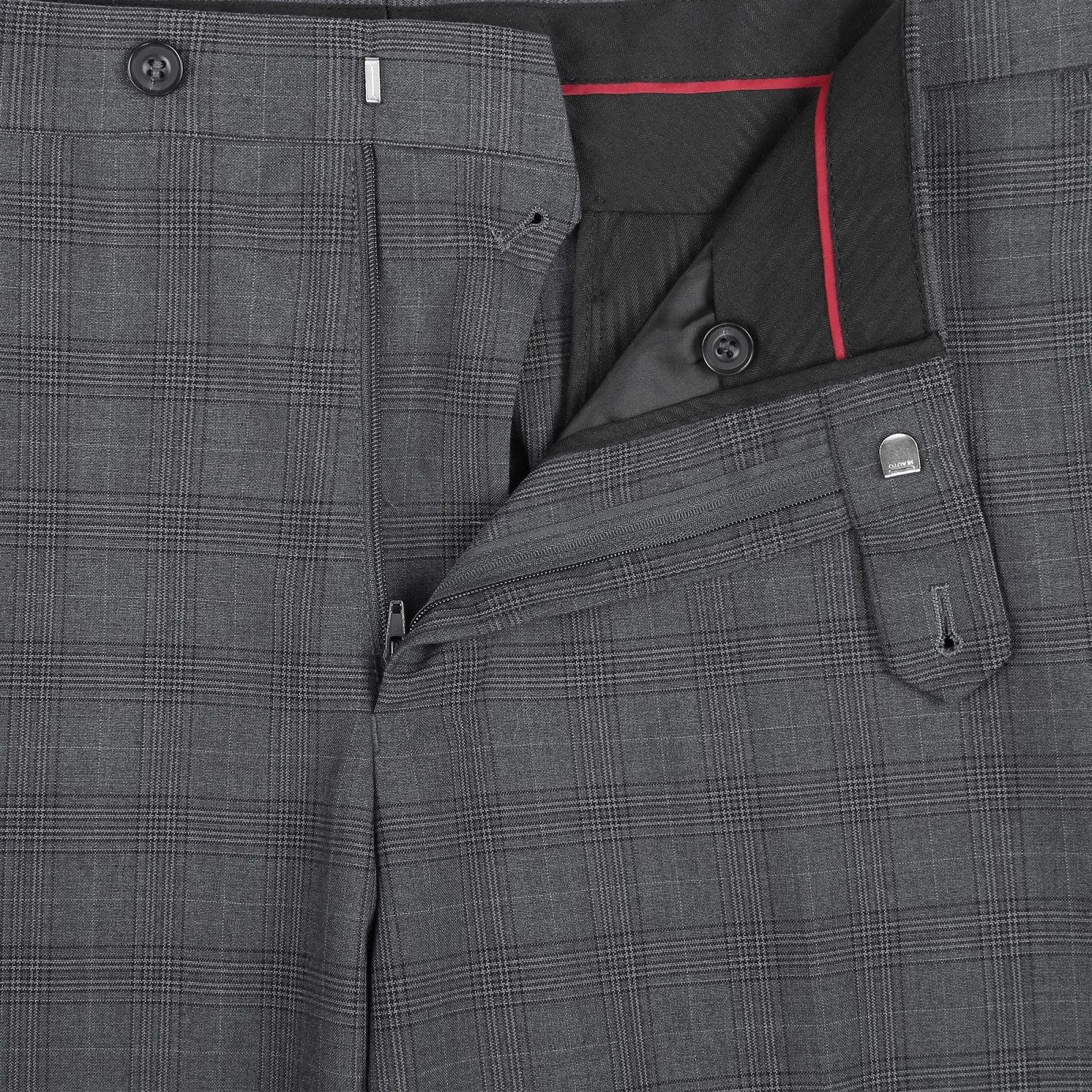 Alessandro Vitello by Renoir 3-Piece Classic Fit Single Breasted Windowpane Suit 278-1