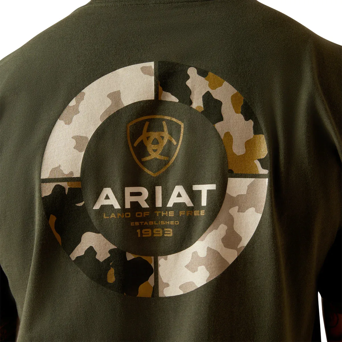 Ariat Men's Camo Rings T-Shirt - Dark Olive