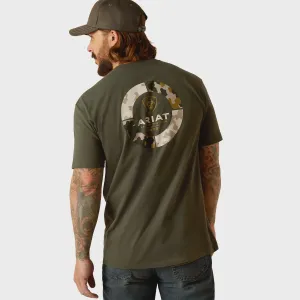 Ariat Men's Camo Rings T-Shirt - Dark Olive