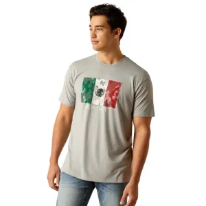 Ariat Men's Mexico Camo Flag Stone Heather Short Sleeve Graphic T-Shirt 10051751