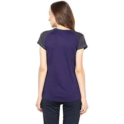 berge' Ladies Polyester Dry Fit Western Shirts & Tshirts for Women, Quick Drying & Breathable Fabric, Gym Wear Tees & Workout Tops (Indigo Colour) L