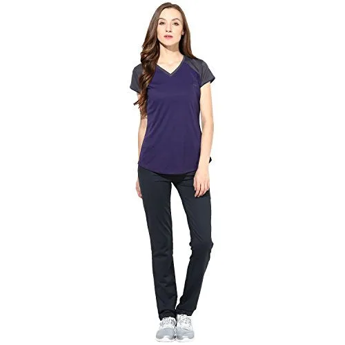 berge' Ladies Polyester Dry Fit Western Shirts & Tshirts for Women, Quick Drying & Breathable Fabric, Gym Wear Tees & Workout Tops (Indigo Colour) L