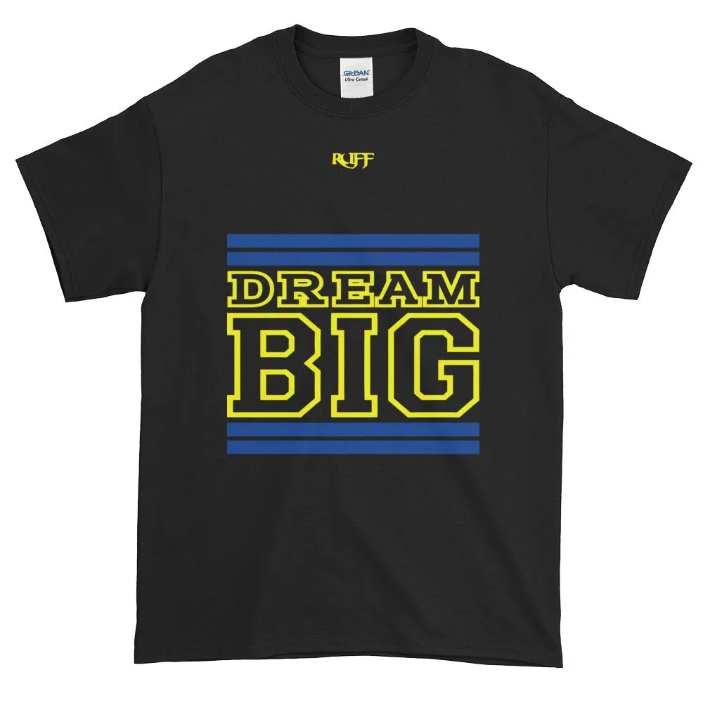 Black Royal Blue and Yellow Short-Sleeve T-Shirt