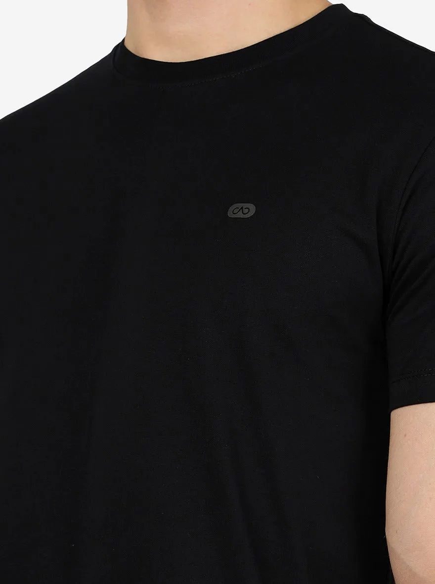 Black Solid Slim Fit T-Shirt | JadeBlue