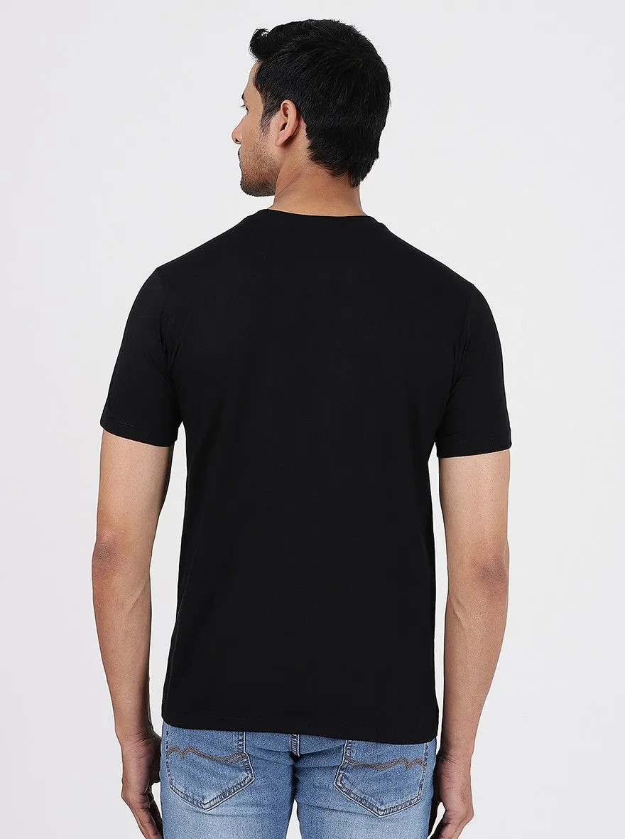 Black Solid Slim Fit T-Shirt | JadeBlue