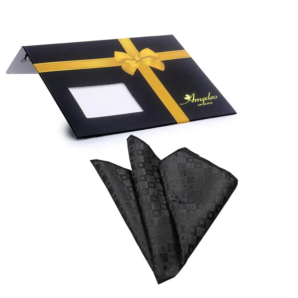 Brown Knitted Mens Pocket Square - Premium Silk Handkerchiefs for Suits