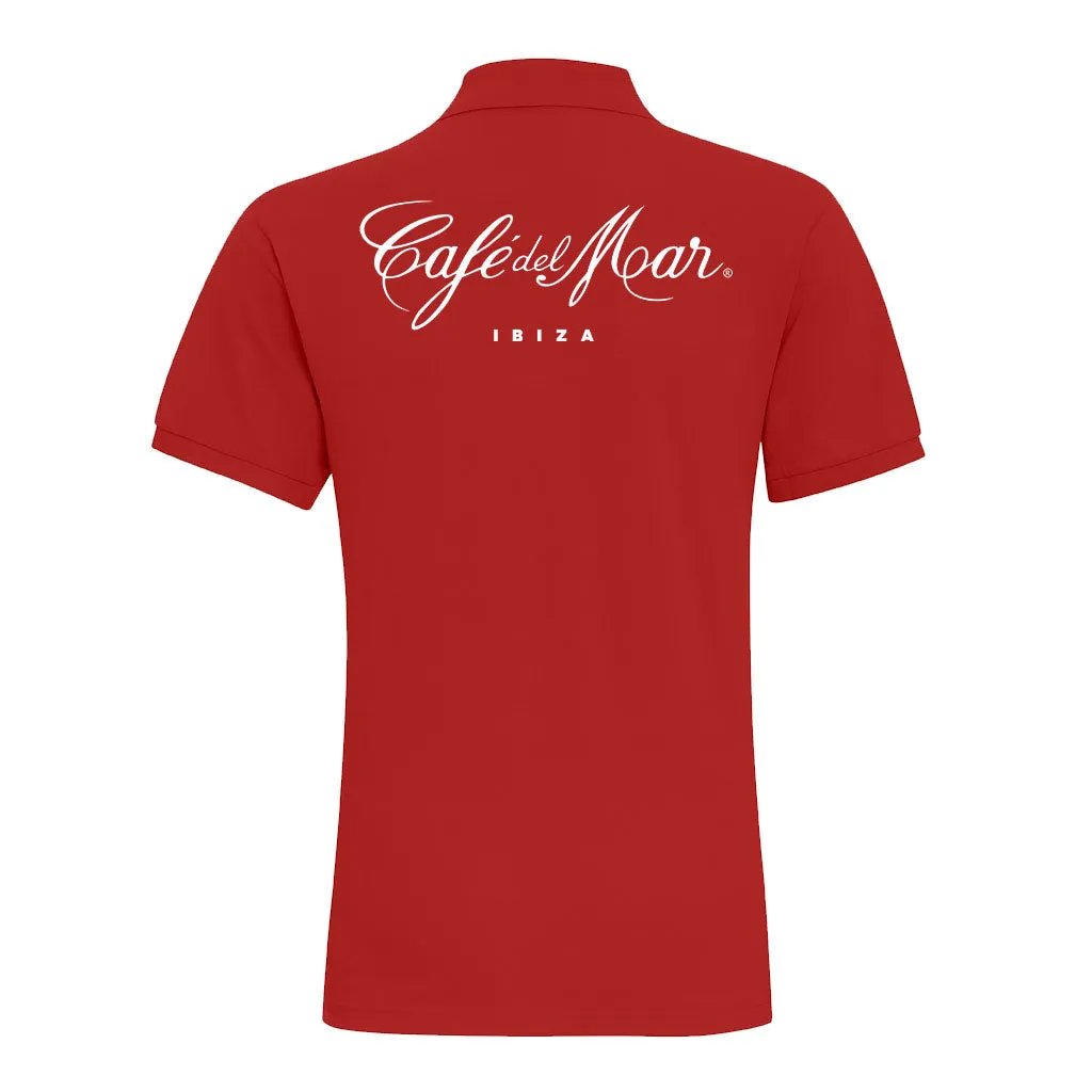 Café del Mar Ibiza White Logo Men's Polo T-Shirt