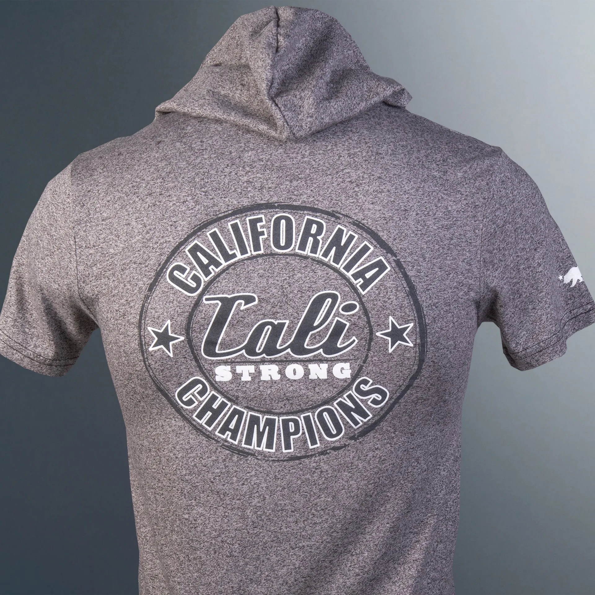 California Champion Performance Hooded T-shirt Gray Heather Glow in the Dark