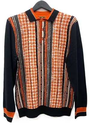Cigar Couture 3 Button Pullover Polo Sweater - Black
