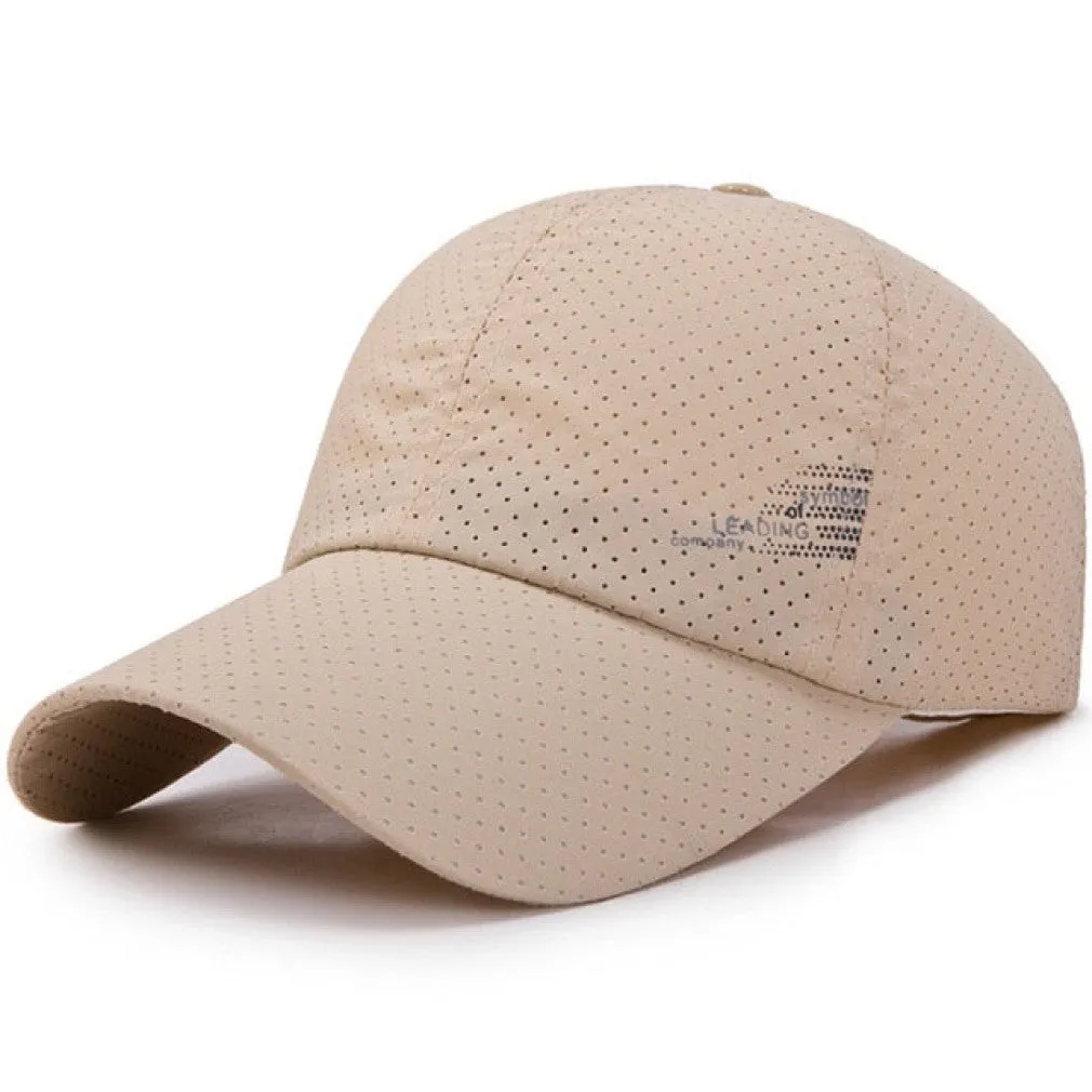 ContiNent 33 Men Women  Summer Baseball Cap  Quick Drying  Hats Unisex Breathable Sport  Pure Color Snapback Hat bone baseball hat