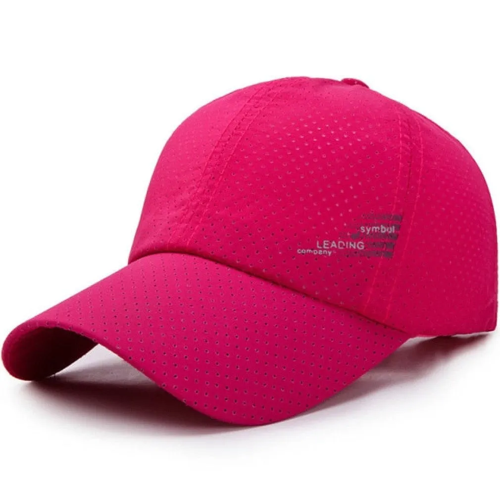 ContiNent 33 Men Women  Summer Baseball Cap  Quick Drying  Hats Unisex Breathable Sport  Pure Color Snapback Hat bone baseball hat