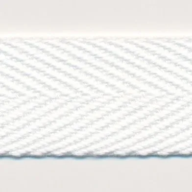Cotton Herringbone Tape #01 White