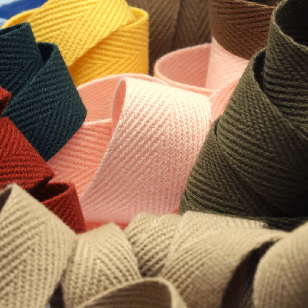 Cotton Herringbone Tape #01 White