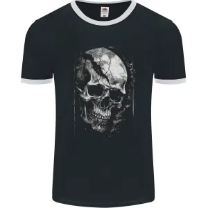 Cracked Skull Mens Ringer T-Shirt FotL