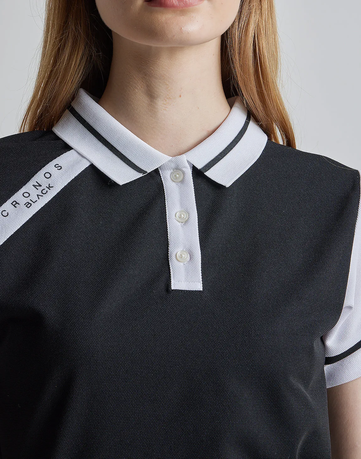 CRONOS BLACK POLO SHIRTS【BLACK】
