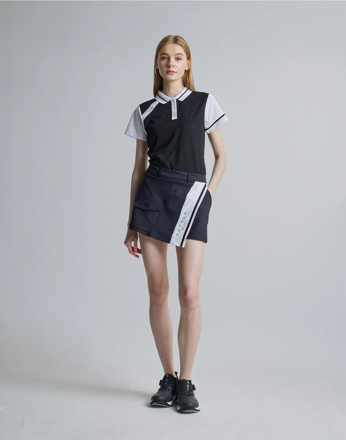 CRONOS BLACK POLO SHIRTS【BLACK】