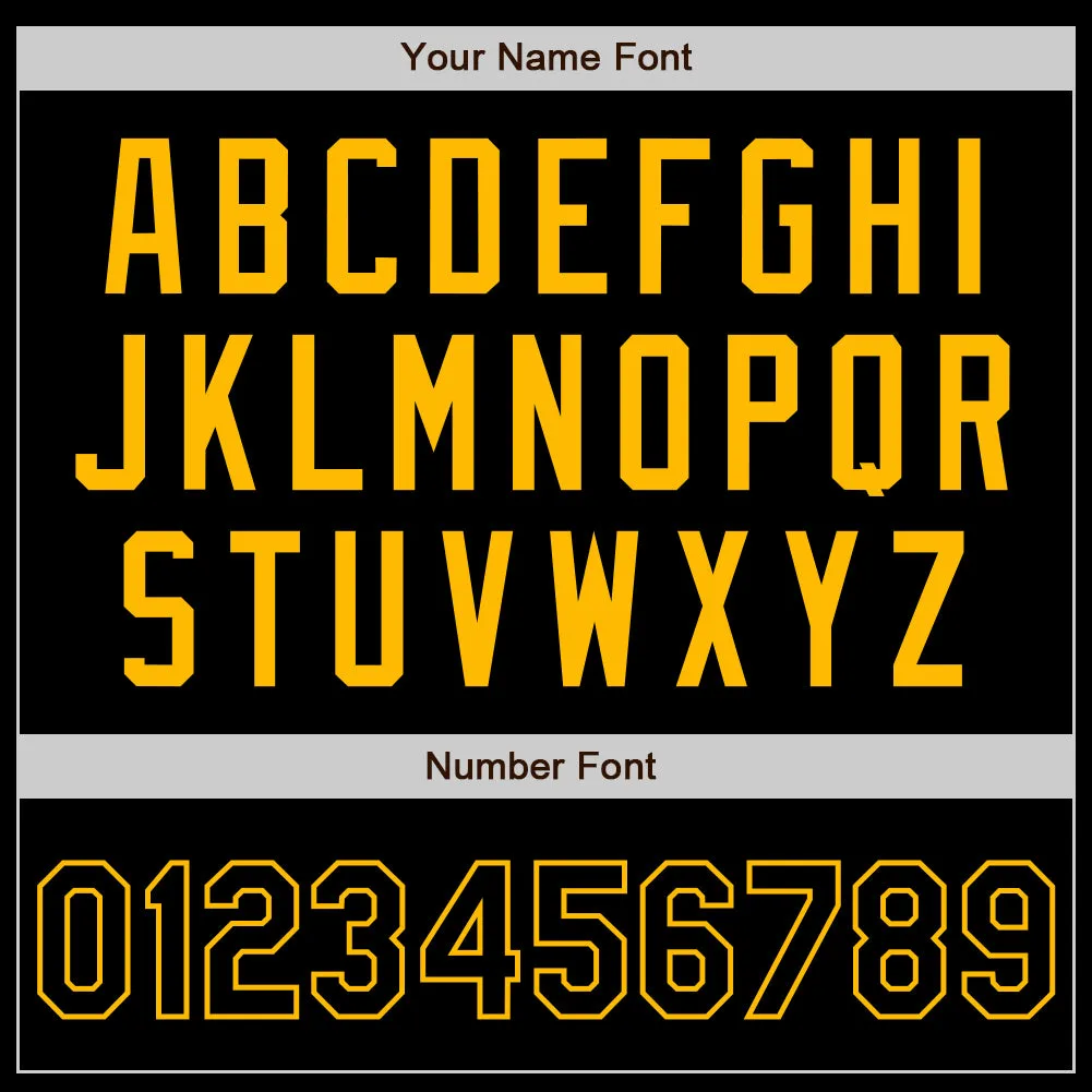 Custom Black Gold Authentic Baseball Jersey