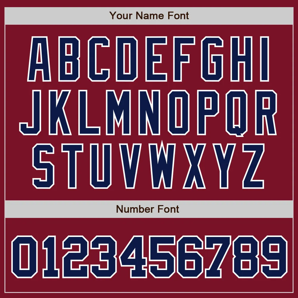 Custom Crimson Navy-White Authentic Baseball Jersey