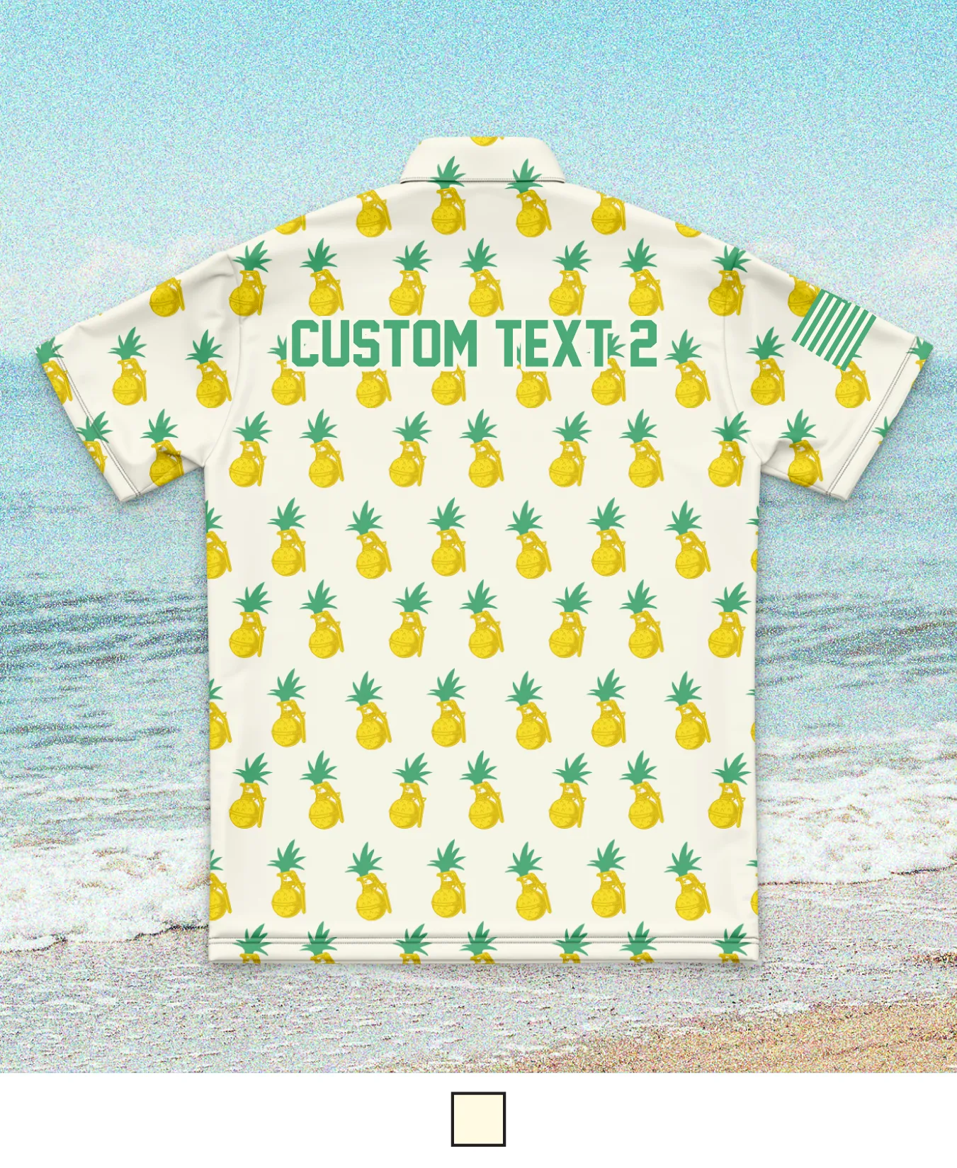 Custom Emblem Party Series Core Men's SS Performance Party Shirt - Pineapple Grenade