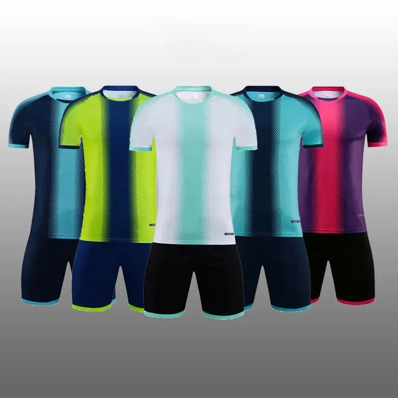 Custom Men Football jerseys kits,22 23 Boys girls Soccer jerseys Sets,child Futbol Training team Uniforms Kids Soccer shirt suit