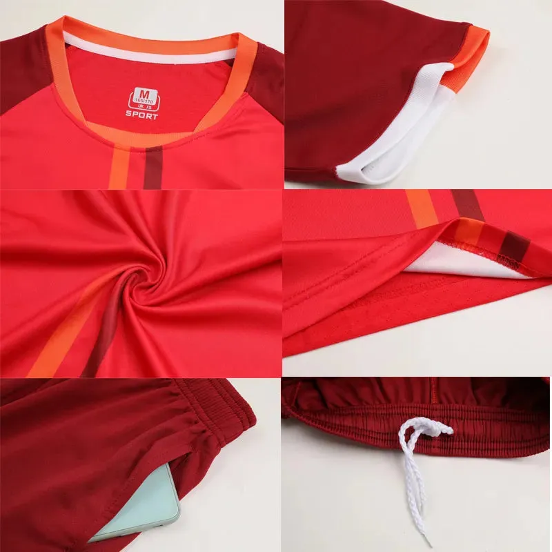 Custom Soccer Jersey Set for Men Kids Personalized Custom Boy Soccer Jersey Set 2 Piece Team Club Training Football Uniform