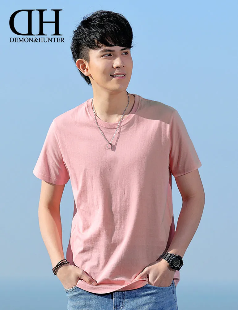 Demon&Hunter TX1 Series Men's 100% Cotton Seamless Cotton Crew T-Shirt