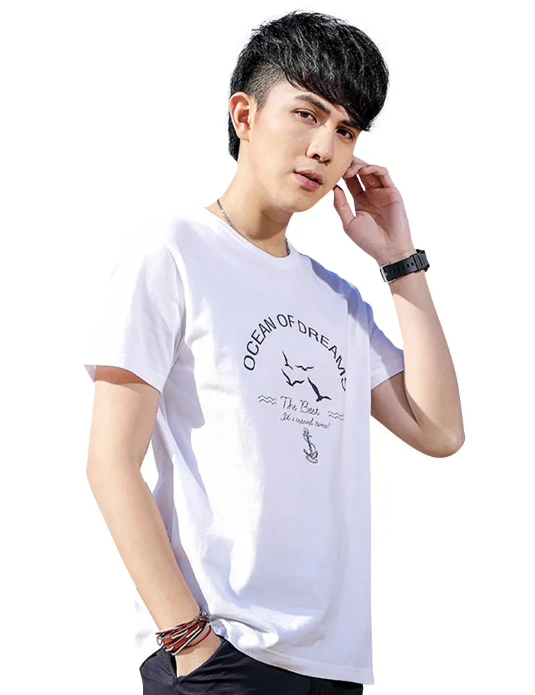 Demon&Hunter TX2 Series Men's 100% Cotton Seamless Cotton Crew T-Shirt