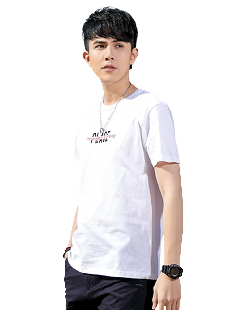 Demon&Hunter TX2 Series Men's 100% Cotton Seamless Cotton Crew T-Shirt