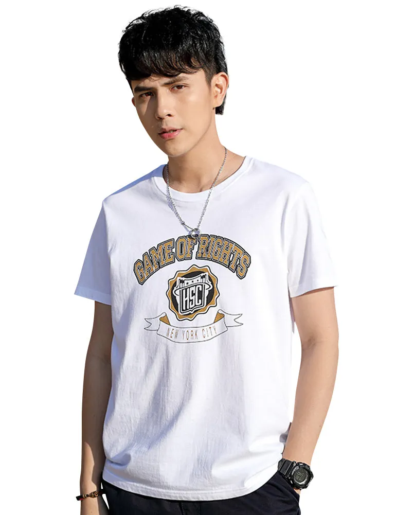 Demon&Hunter TX2 Series Men's 100% Cotton Seamless Cotton Crew T-Shirt