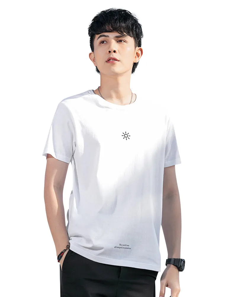 Demon&Hunter TX2 Series Men's 100% Cotton Seamless Cotton Crew T-Shirt