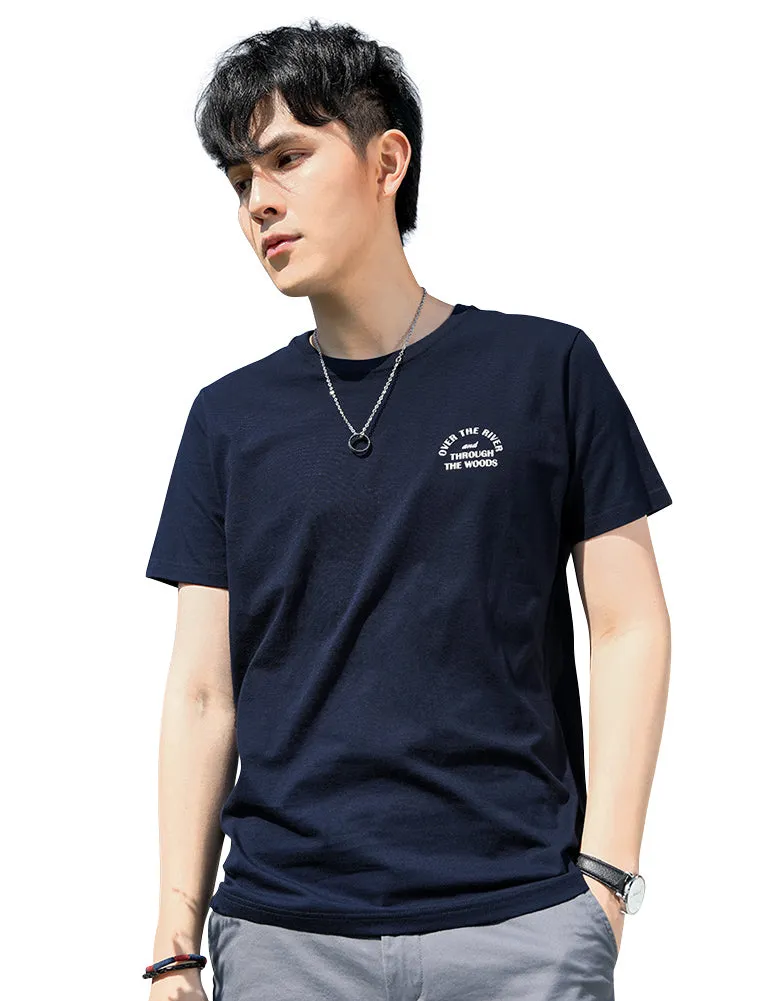 Demon&Hunter TX2 Series Men's 100% Cotton Seamless Cotton Crew T-Shirt