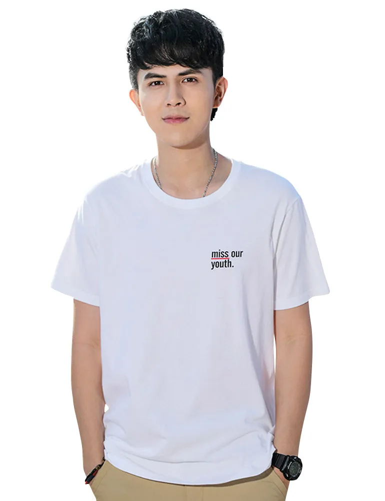 Demon&Hunter TX2 Series Men's 100% Cotton Seamless Cotton Crew T-Shirt