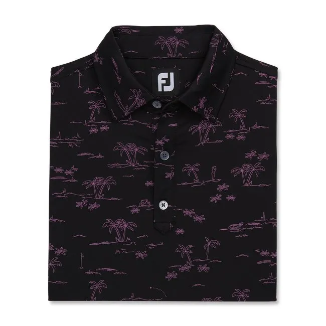 FootJoy Men's Tropic Golf Print Lisle Self Collar