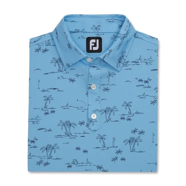 FootJoy Men's Tropic Golf Print Lisle Self Collar