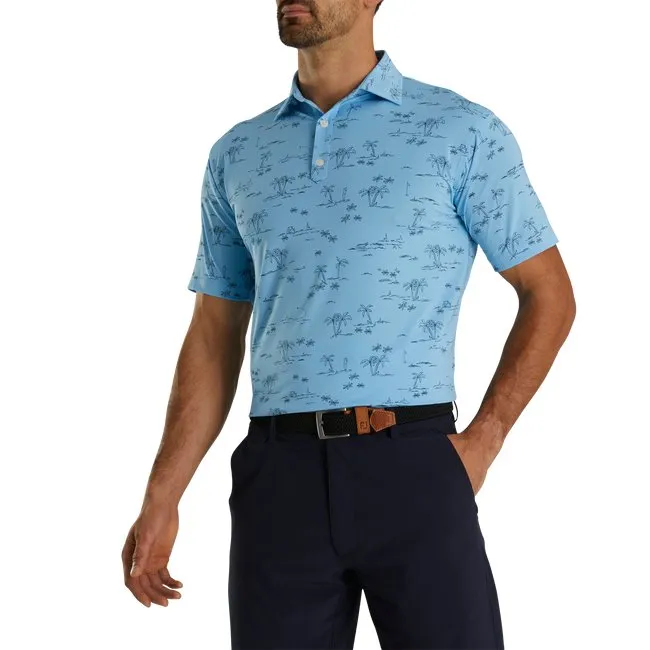 FootJoy Men's Tropic Golf Print Lisle Self Collar