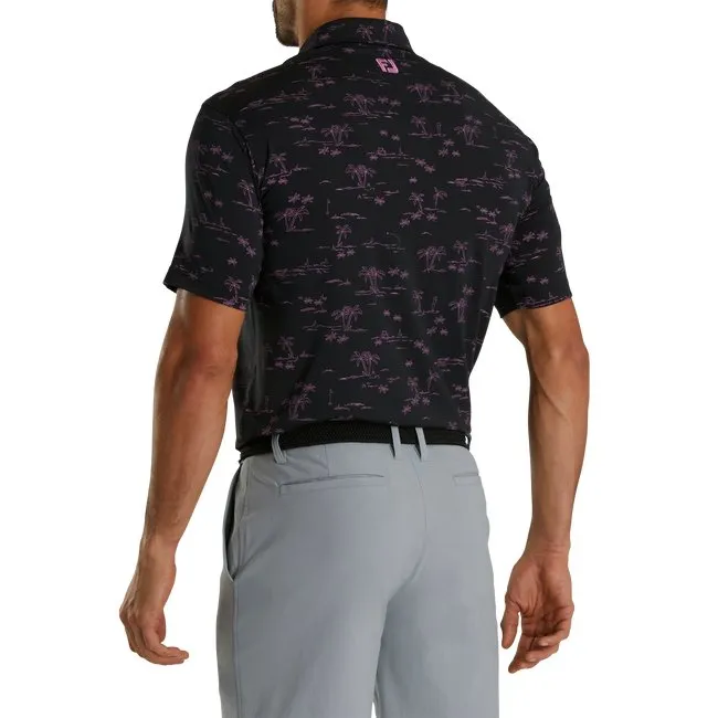 FootJoy Men's Tropic Golf Print Lisle Self Collar