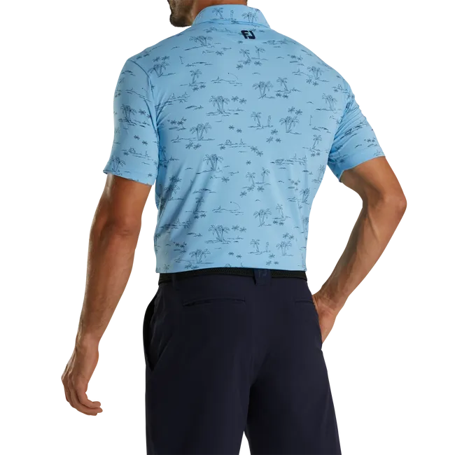 FootJoy Men's Tropic Golf Print Lisle Self Collar