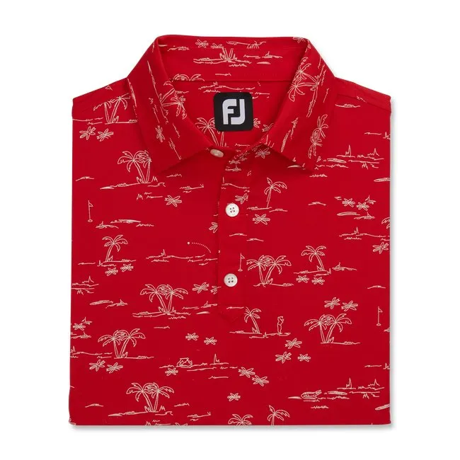 FootJoy Men's Tropic Golf Print Lisle Self Collar
