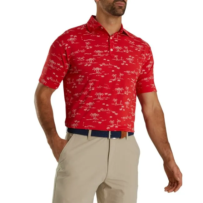 FootJoy Men's Tropic Golf Print Lisle Self Collar