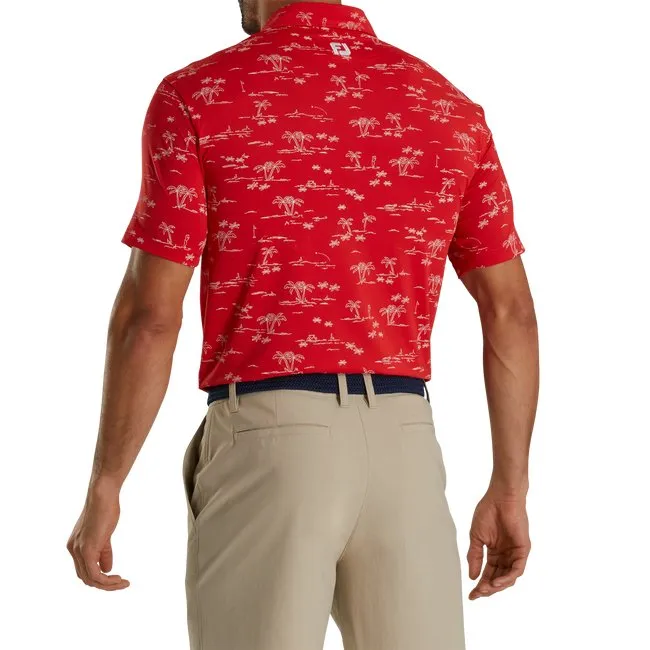 FootJoy Men's Tropic Golf Print Lisle Self Collar