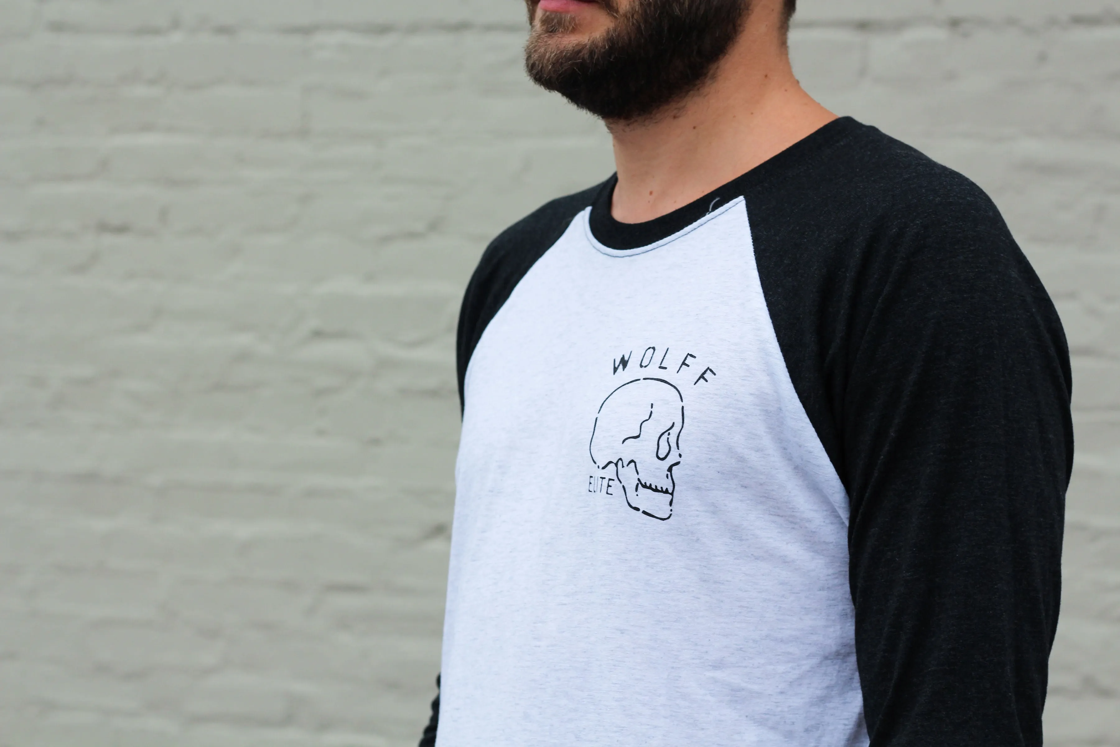 I'll Die When I'm Done Baseball Tee - Black/White