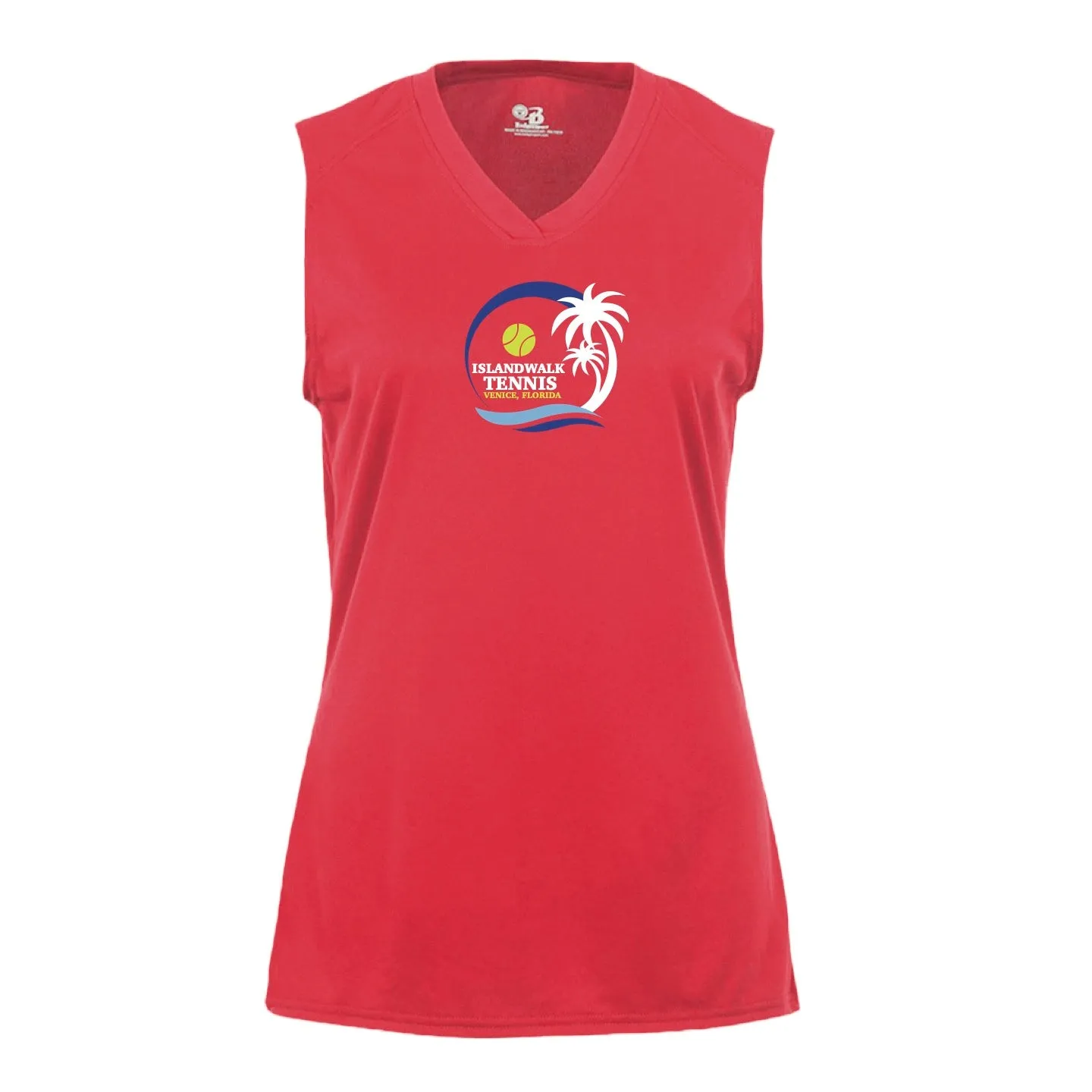 Islandwalk Tennis Ladies Performance Sleeveless Tank - Large Front Logo