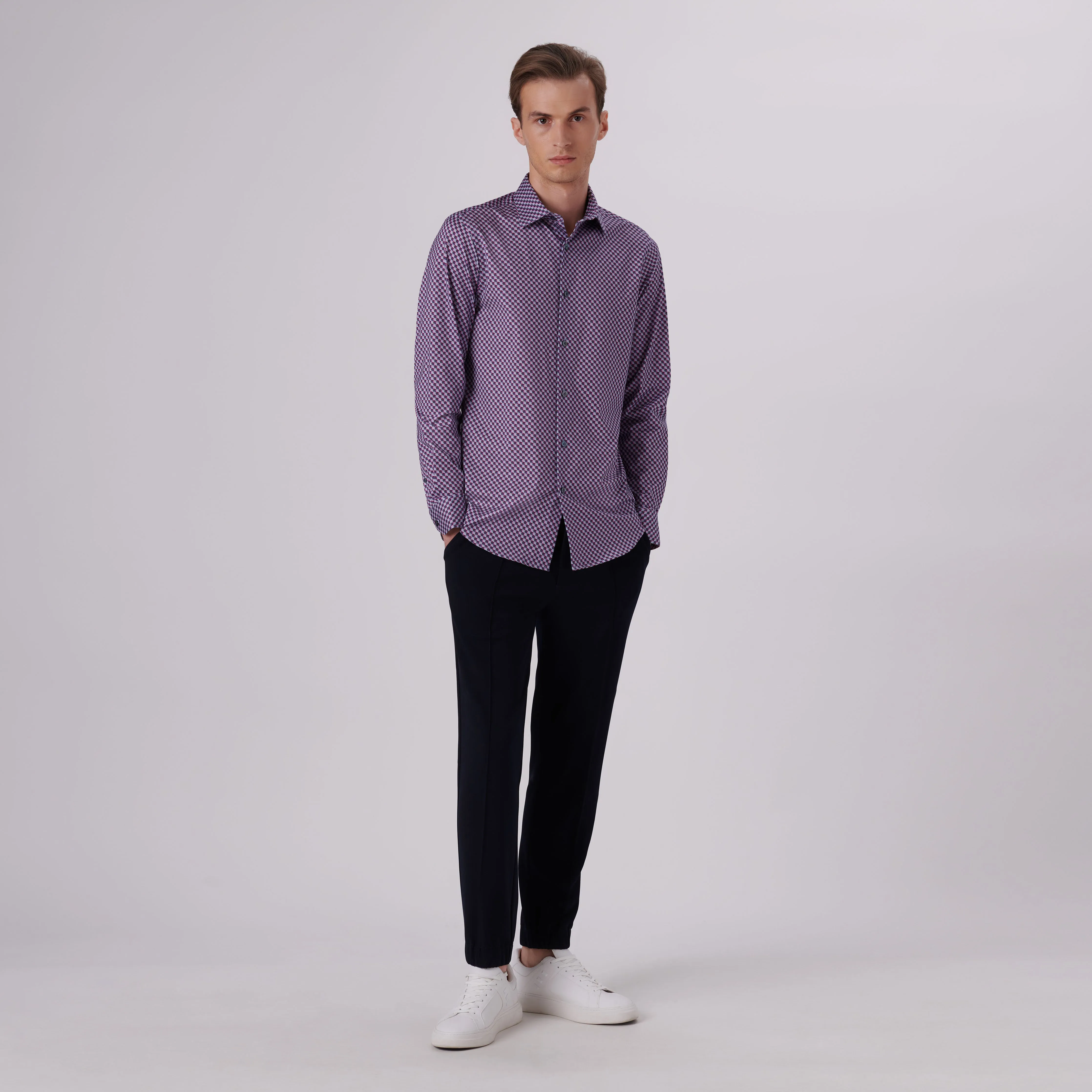 James Geometric Illusion Print OoohCotton Shirt